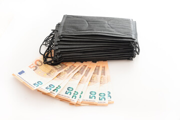 Covid-19 masks and money