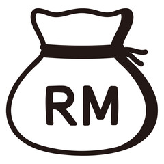 Money drawstring bag ( malaysian ringgit )