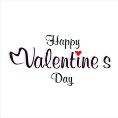 Happy valentine day red hearts  vector design . 