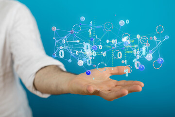 Digital Network and data concept.