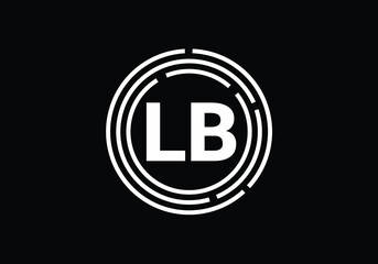 Initial Monogram Letter LB Logo Design Vector Template. L B Letter Logo Design