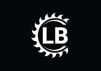 Naklejka premium Initial Monogram Letter LB Logo Design Vector Template. L B Letter Logo Design