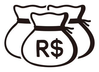 Money drawstring bag ( brazilian real )