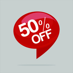 50% discount special offer sale,vector format