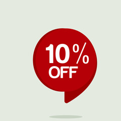 Special offer sale red tag. This is the concept of the price list for discounts, of an advertising campaign, advertising marketing sales, a 50% off discount