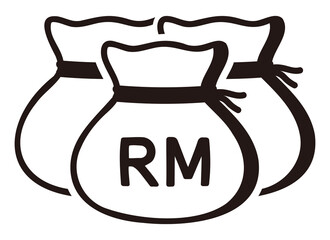 Money drawstring bag ( malaysian ringgit )