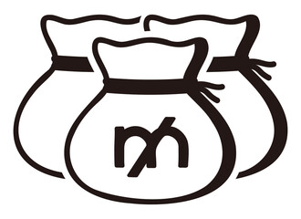 Money drawstring bag ( mill )