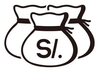 Money drawstring bag ( peruvian nuevo sol )