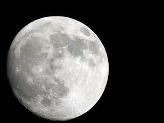 Full moon in night sky