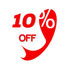 10% percent discount abstract design