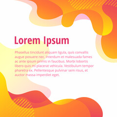 Vector template - abstract background in warm summer colors. For presentations, flyers, posters etc