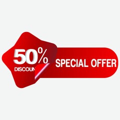 50% discount special offer sale,vector format