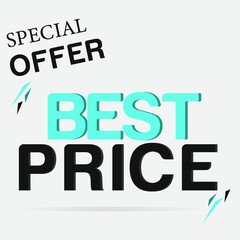 special offer, best price, vector poster 