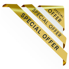 special offer gold label .vector format