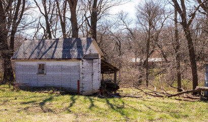 abandoned farm house