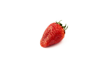 Ripe sweet strawberries isolated on white background