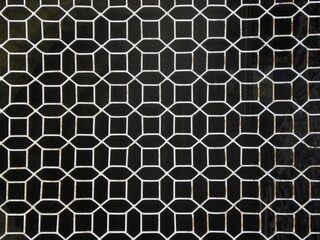 Geometric octagonal window grill pattern