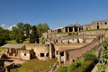 The ruins of the city of Pompeii