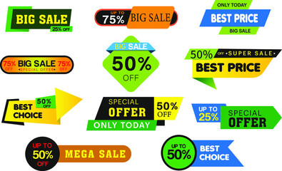 retail sale tags. cheap price flyer, best offer price and sale pricing tag badge design , vector format