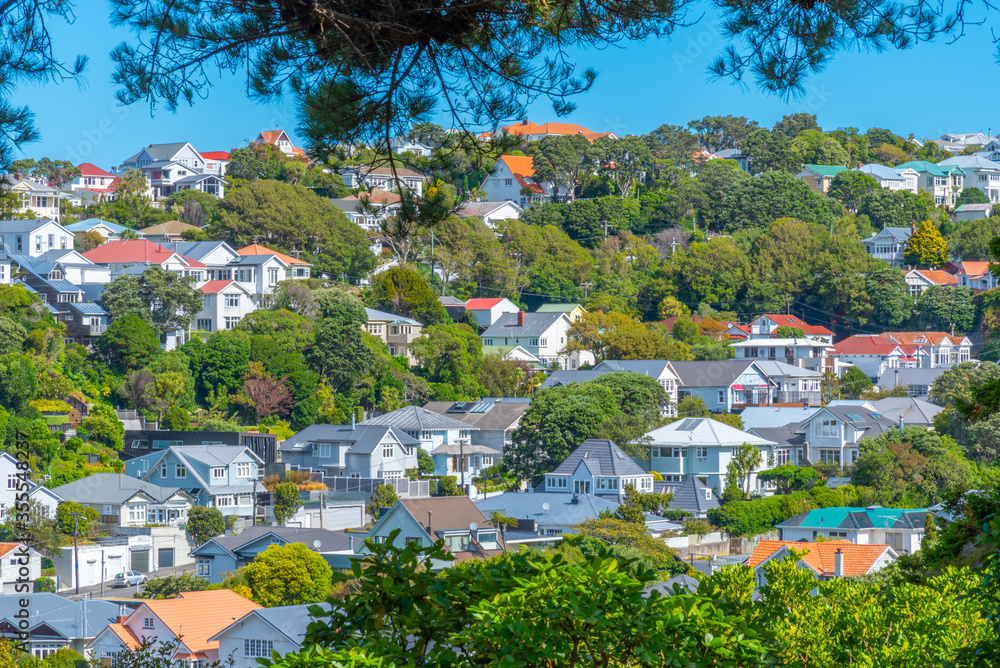 Sticker residential houses in wellington, new zealand