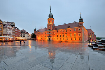 Naklejka na ściany i meble Castle Square - Warsaw, Poland