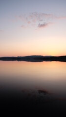 Fototapeta na wymiar Sunset over the lake