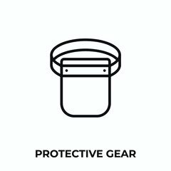 protective gear icon vector. protective gear sign symbol