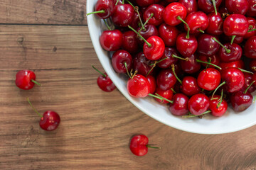 Red Cherries in Bowl