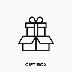 gift box icon vector. gift box sign symbol