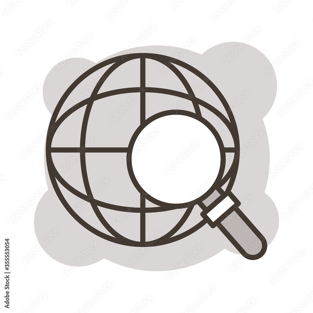 Poster sphere browser with speech bubble line style