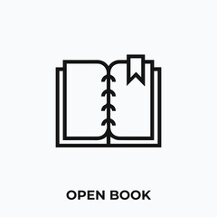 open book icon vector. open book sign symbol