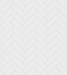 Fotobehang Baksteen textuur muur Witte Visgraat Zig Zag Badkamer Vloeren Keramische Tegel Baksteen Naadloze Herhaal Vector Illustratie Achtergrond