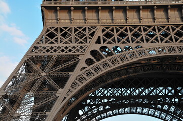 Fototapeta na wymiar Eiffel Tower Paris Close up