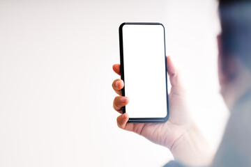 Hand Holding Mobile Cell Phone