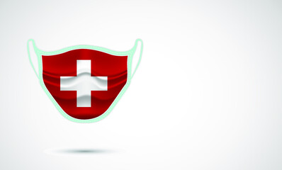 National flag-themed masks, masks set against national flags