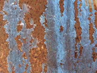 blue abstract old rusty metal background