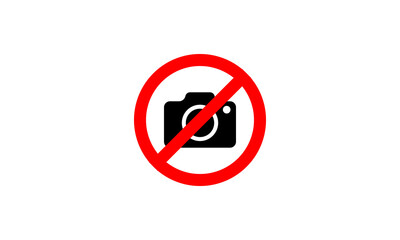 Prohibition sign no camera vector illustration