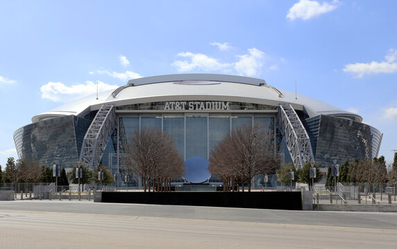 The AT&T Stadium located in Arlington, Texas on March 13, 2014. AT&T Stadium is home to the Dallas Cowboys of the NFL.