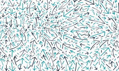 Arrows doodle seamless pattern on white background