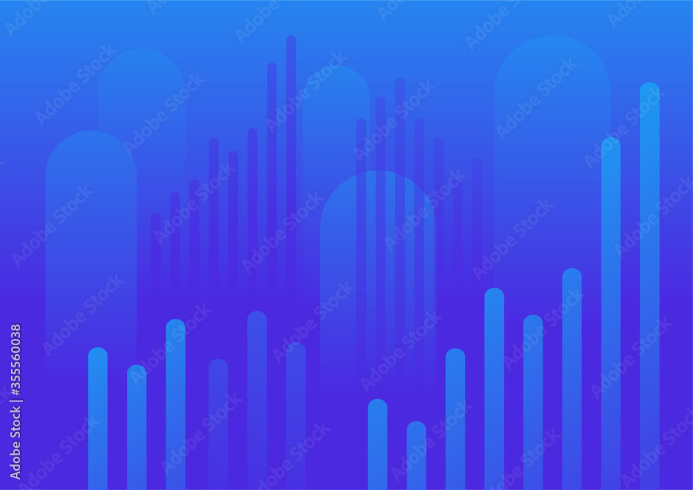 Poster abstract futuristic vector template - modern colorful gradient background with vertical elements - f