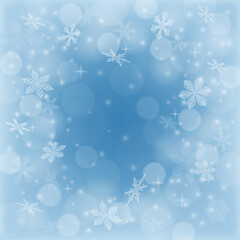 Merry Christmas and Happy New Year template.  Seasonal holidays .Winter day. Christmas background with snow. EPS 10