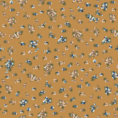 Flowery bright pattern in small-scale flowers. Calico millefleurs. Floral seamless background for textile, surface, fabric, wallpapers, print, gift wrap and scrapbooking, decoupage.