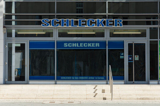 BERLIN - AUGUST 19, 2012: The largest network of drugstore "Schlecker", went bankrupt in 2012.