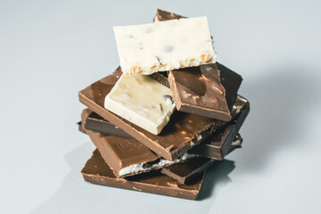 heap of chocolate, World Chocolate Day.