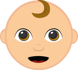 Vector illustration of a baby's face