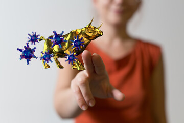 The coronavirus impacts the global economy..