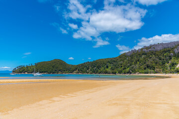 Bark bay at Abel Tasman national park in New Zealand