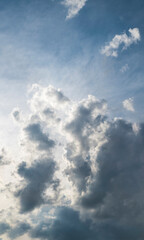 Dramatic Sky with beautiful spring clouds