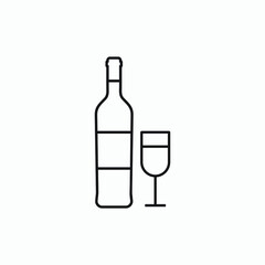 wine icon vector