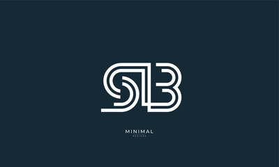 Alphabet letter icon logo SB